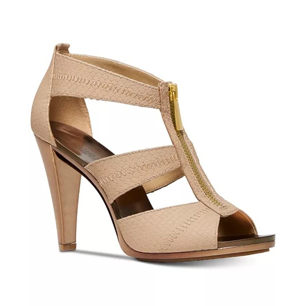 NEW MICHAEL Michael Kors Berkley Mid Platform T-Strap Sandals heels sz 11M